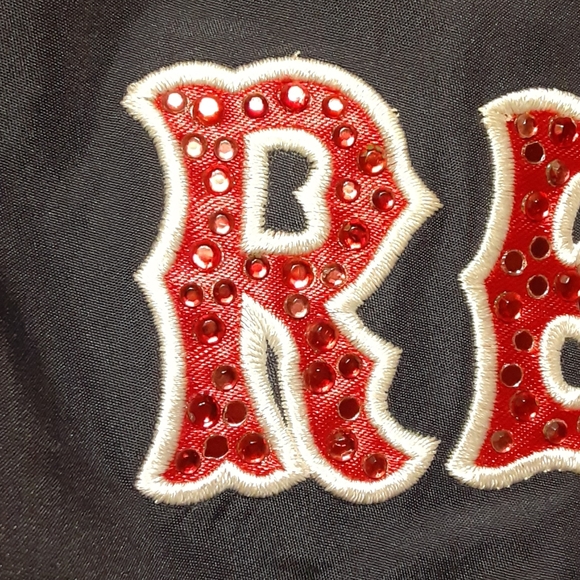 💕 Boston Red Sox windbreaker full zip rhinestones Sm - Picture 11 of 16